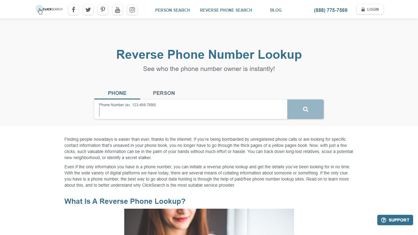Reverse Phone Lookup - Find People By Phone Number | ClickSearch